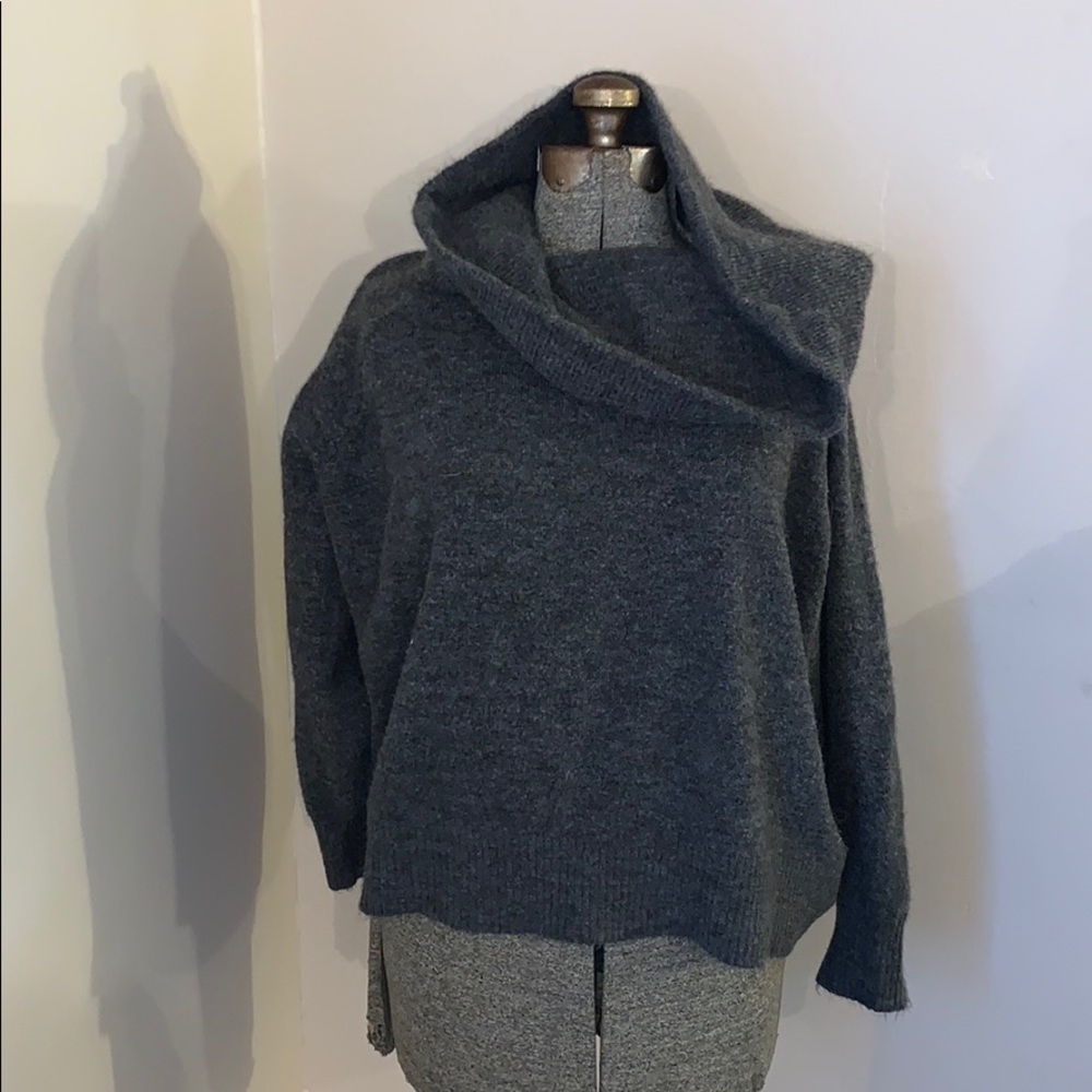 H & M oversized gray large turtle neck sweater